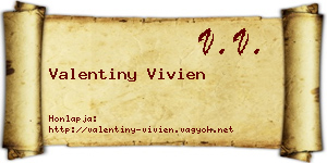 Valentiny Vivien névjegykártya