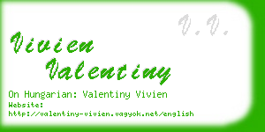 vivien valentiny business card